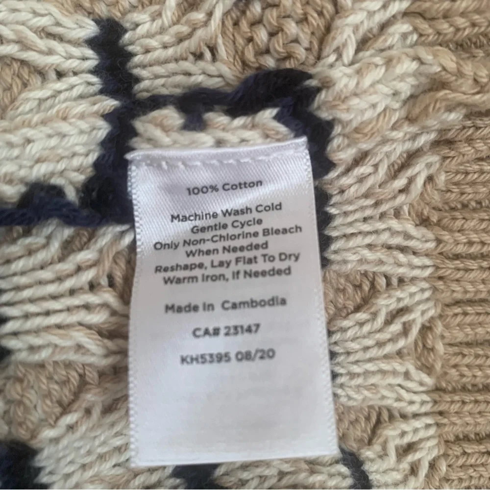 Talbots Textured Stripe Mockneck Sweater. Oyster Multi Pullover Thick Knit